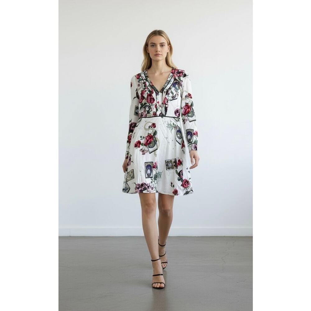 Roberto Cavalli Floral Tarot Card Dress in Mystic Garden size 44IT/8 US $2300